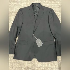 Z-Zegna Mens Twentyfourseven Wool Mohair SLD Black Jacket Slim 52R